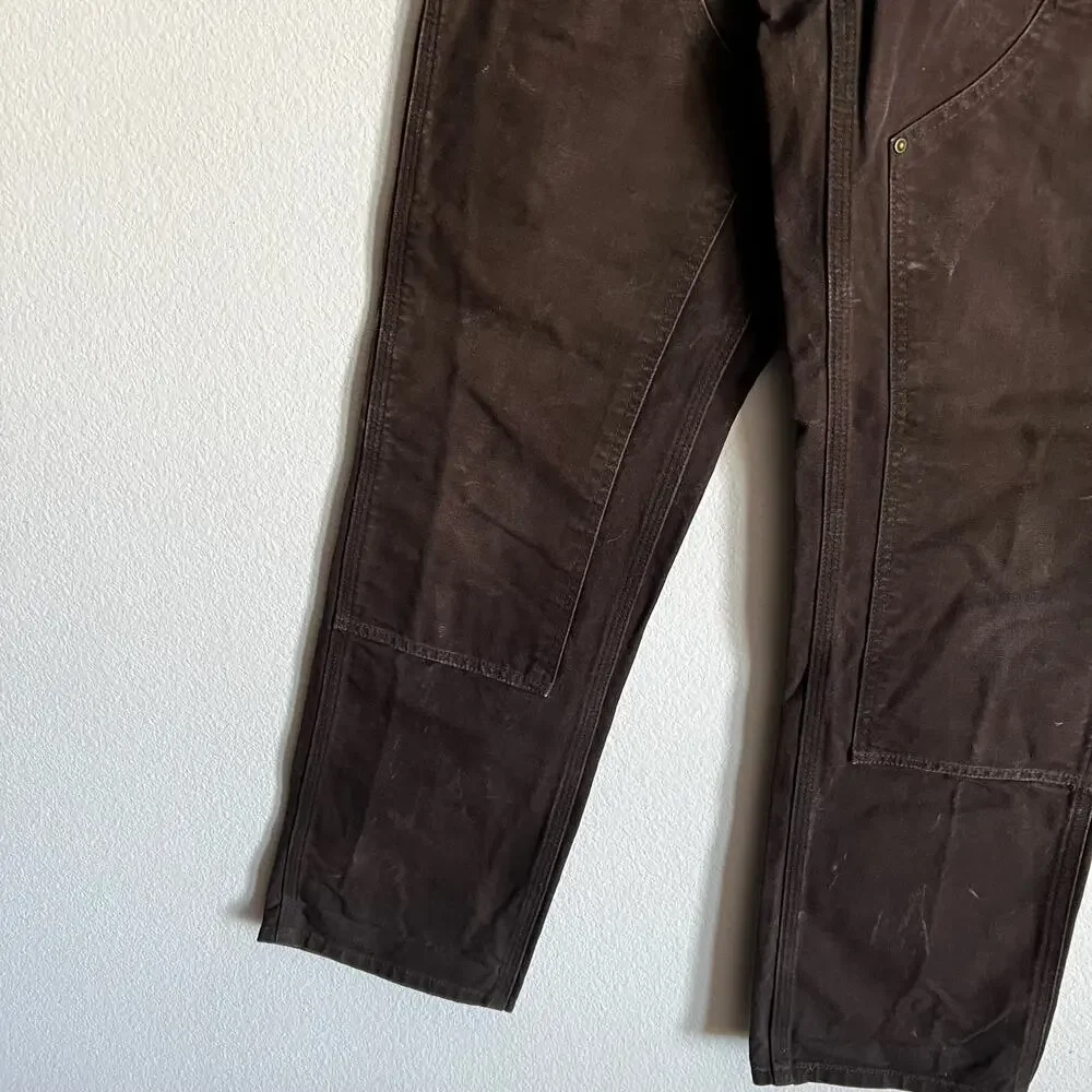 Carhartt B136 DKB brown double knee work wear carpenter pants